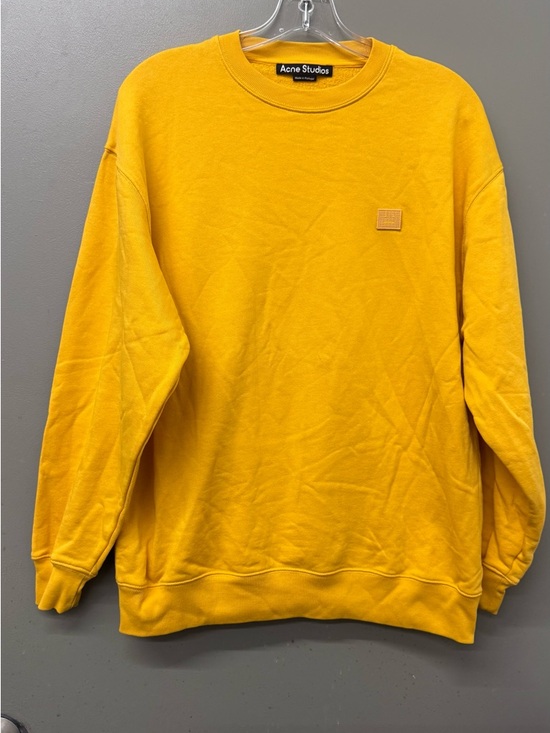 Acne Studios Other - Acne Studios Fairview Face Mens XS Honey Yellow Fleeceback Crewneck Sweater